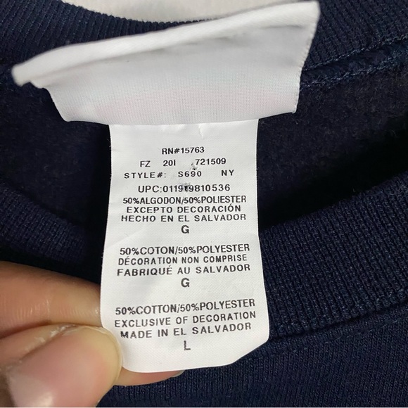 Champion Eco Authentic Navy Crewneck Sweatshirt - Picture 6 of 7